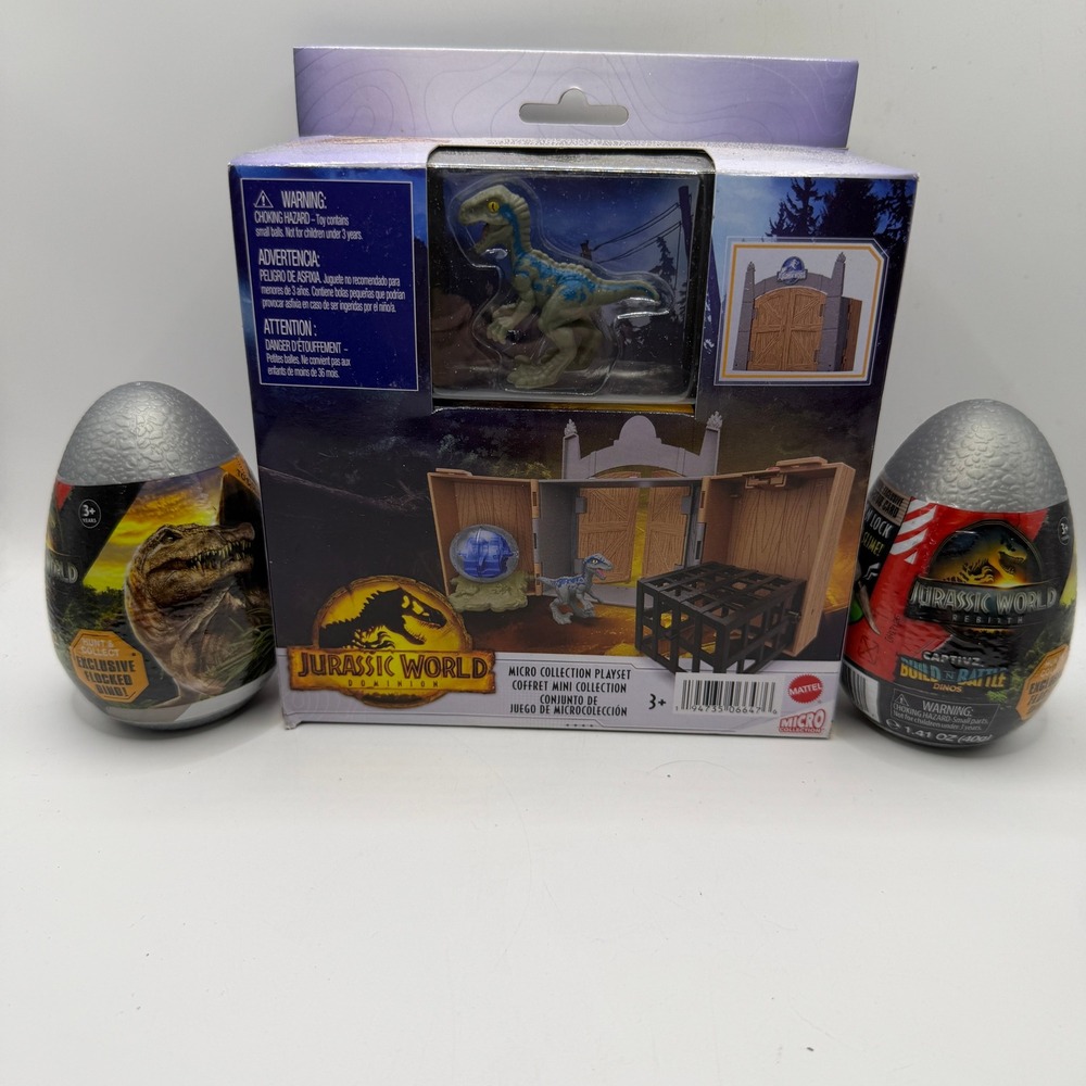 Jurassic World Micro Playset Captivz Eggs Dinosaur Toy Lot Prehistoric Action
